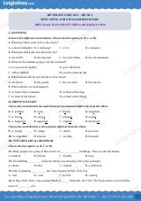 Đề thi giữa kì 1 Tiếng Anh 8 English Discovery - Đề số 4